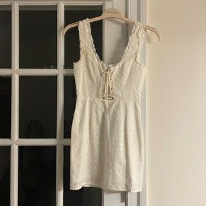 White eyelet For Love & Lemons dress
